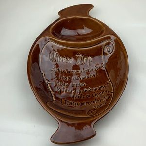 Vintage California Pottery Chip & Dip Platter